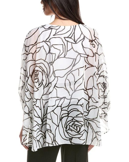 Joseph Ribkoff Gray Waist-Tie Sheer Top & Cami