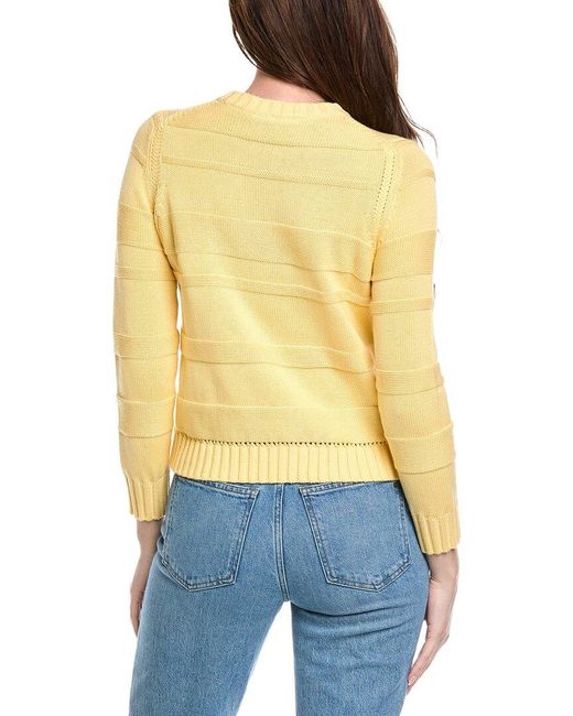 Hannah Rose Blue Jessie Textured Stripe Pullover