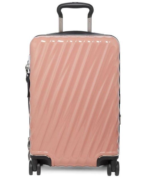Tumi Pink 19 Degree International Expandable Leather-trim Carry-on
