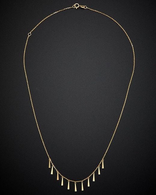 Italian Gold Black 14K Pailette Charm Choker Necklace
