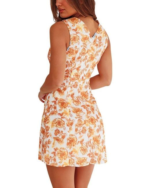 Linda Charm Orange Mini Dress