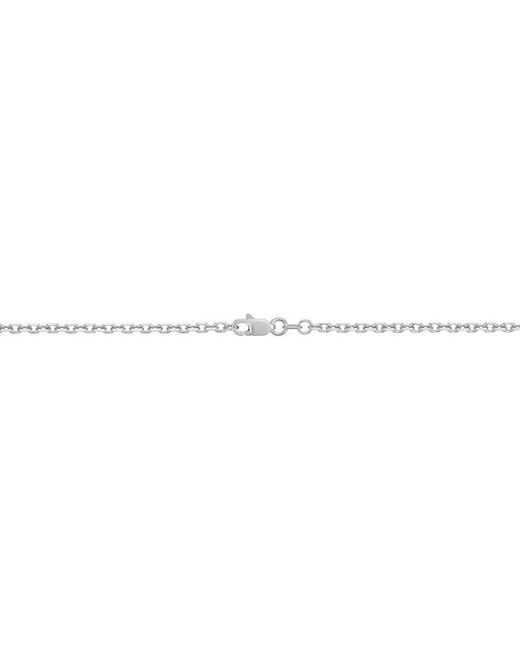 Italian Gold White 14K Italian Link Chain Necklace