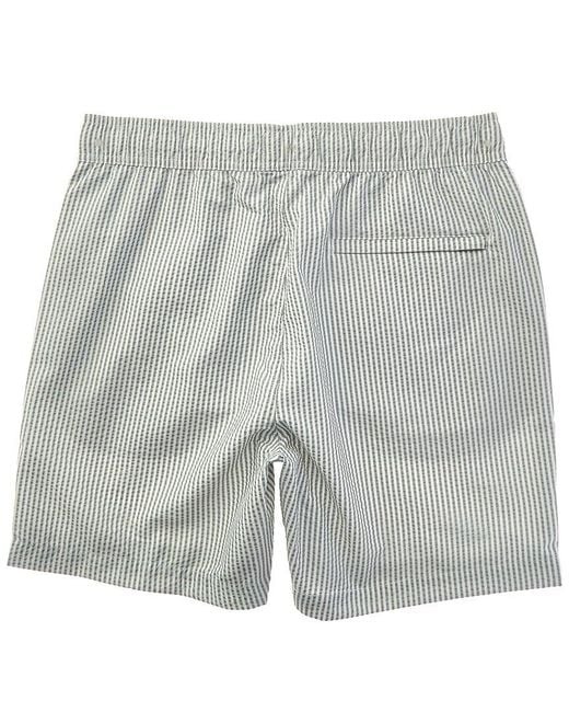 Onia Gray Classic Seersucker Swim Short for men