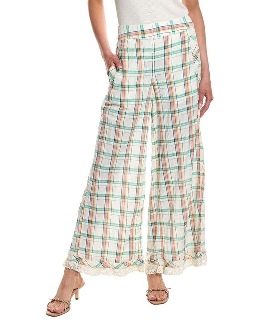 Free People White Hour Glass Wide Leg Pant