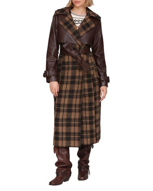 Avec Les Filles Brown Long Coat