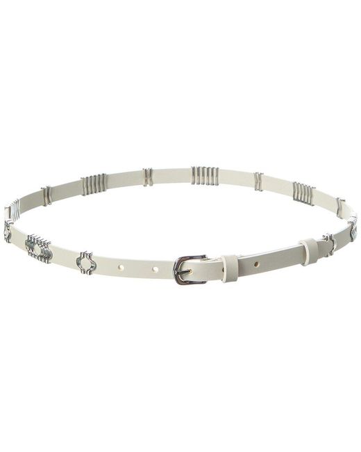 Isabel Marant White Odena Leather Belt