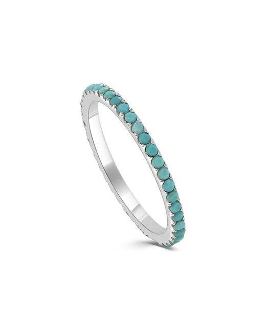 Sabrina Designs Blue 14k 0.28 Ct. Tw. Turquoise Eternity Ring