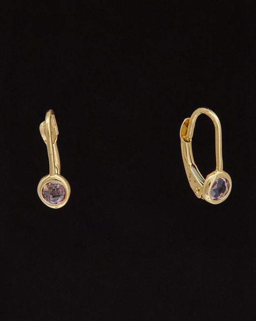 Italian Gold Black 14K Earrings