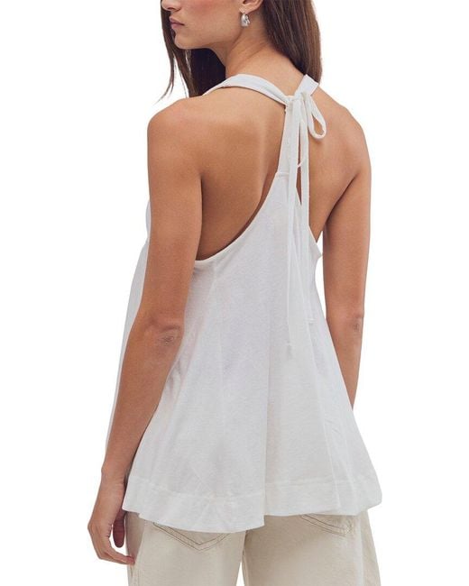 Free People White Valerie Tunic Top