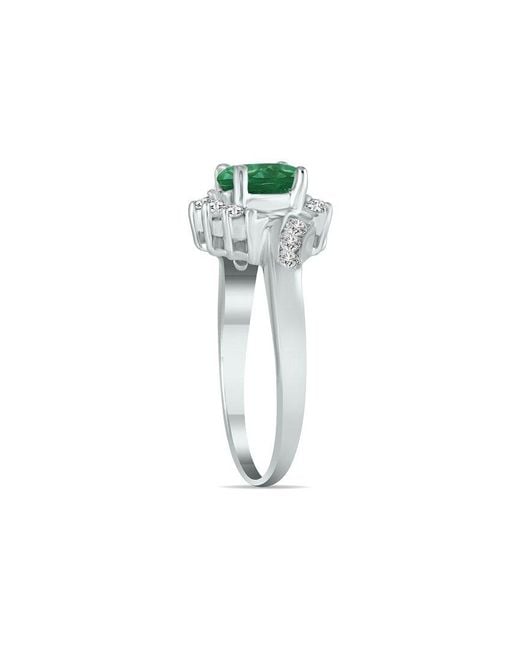 Gem Spark Green 14K 1.41 Ct. Tw. Diamond & Emerald Ring