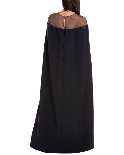 Marchesa Black Cape Gown