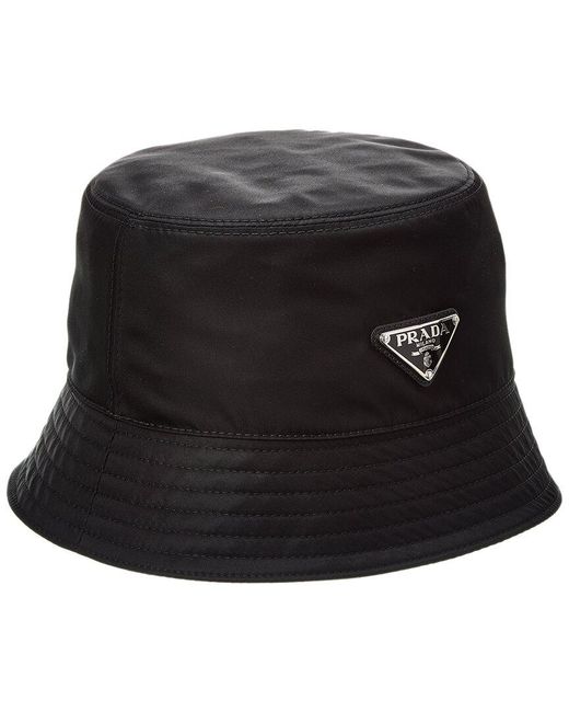 Prada Black Logo Re-nylon Bucket Hat