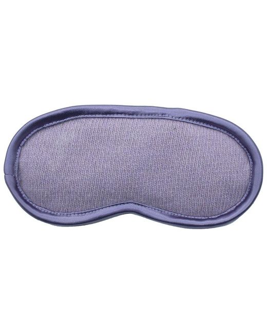 Portolano Blue Knitted Eye Mask With Satin Piping