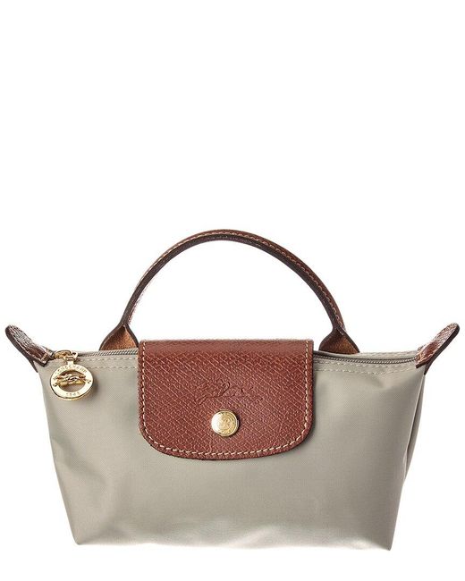 Longchamp Brown Le Pliage Canvas Pochette