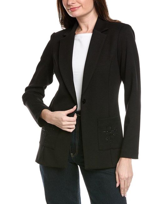 Joseph Ribkoff Black Solid Blazer