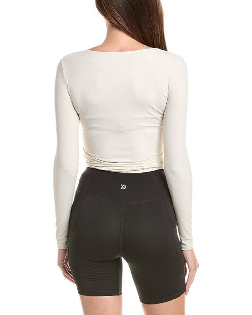 Marion White Wrap Top