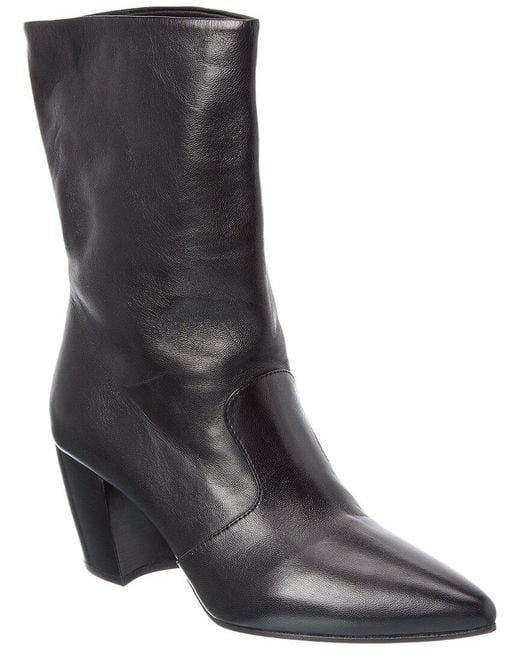 Prada Black 65 Leather Bootie