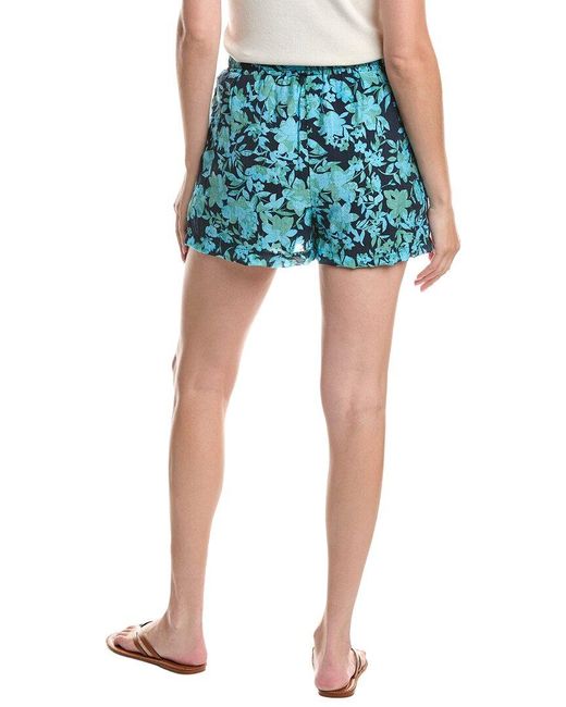 Cece Blue Elastic Waist Pull-On Short