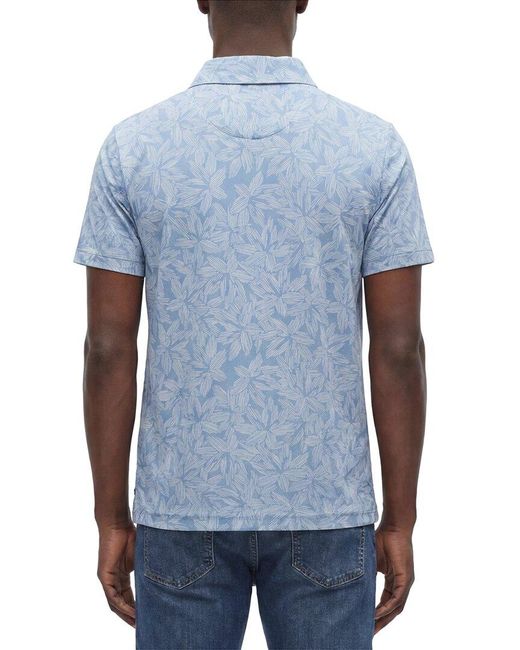 Vintage Summer Blue Tech Performance Polo Shirt for men
