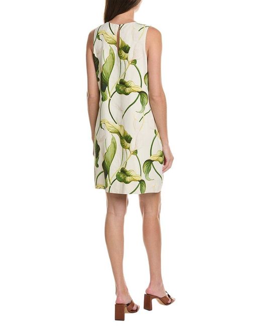 Tommy Bahama Green Graceful Blooms Silk Shift Dress