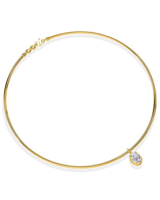 Lab Grown Diamonds Metallic 14K 1.21 Ct. Tw. Lab-Grown Diamond Omega Pendant Necklace