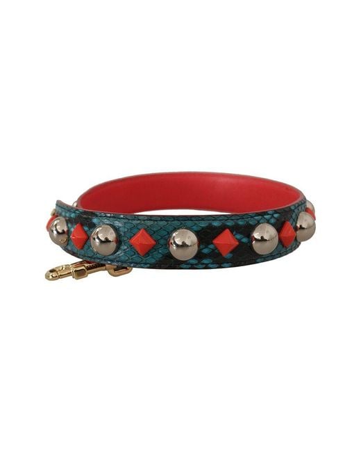 Dolce & Gabbana Red Leather Bag Strap
