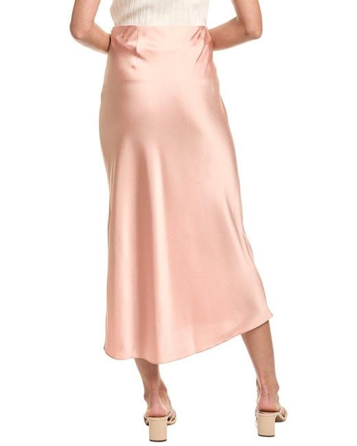 Vince Pink Side Slip Maxi Skirt