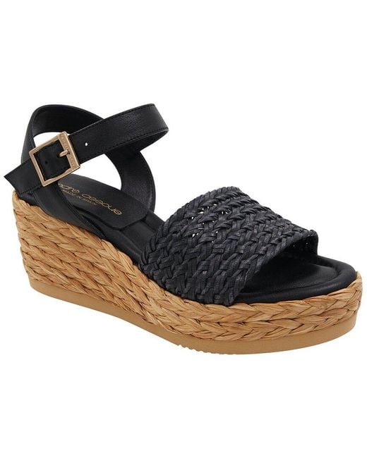Andre Assous Blue Carissa Leather Espadrille
