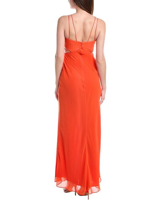 Misha Red Rowan Georgette Gown