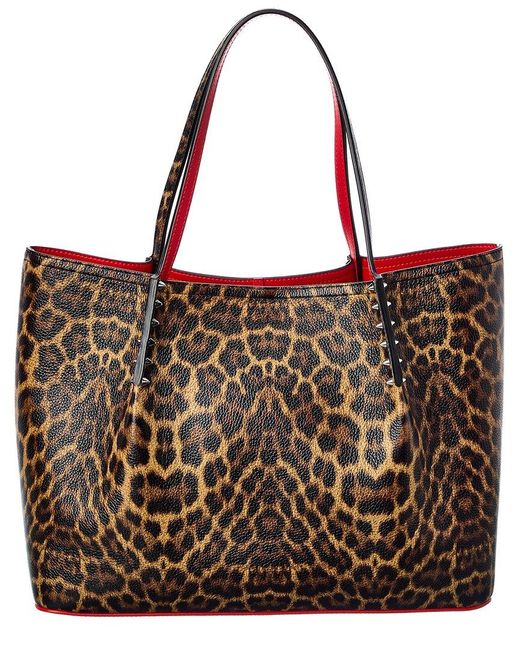 Christian Louboutin Cabarock Large Leather Tote in Brown | Lyst Canada