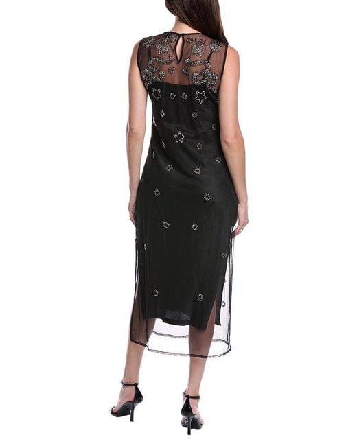 AllSaints Black Rye Embellished Maxi Dress