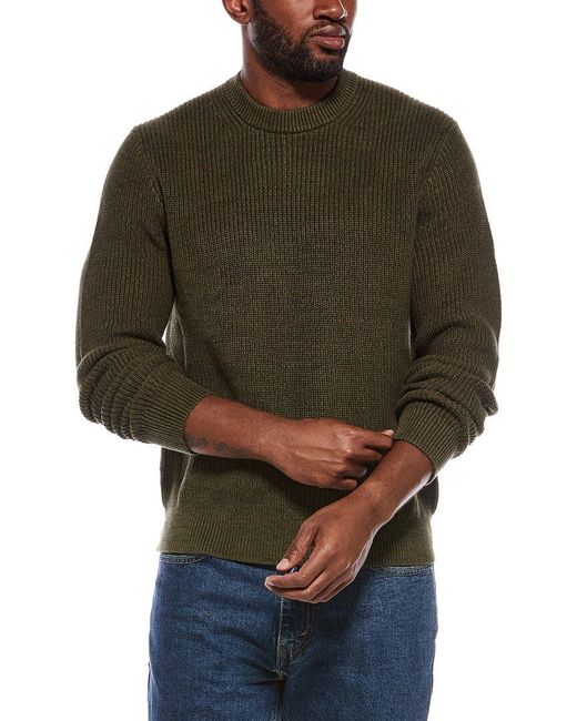 Madewell Green Marled Shaker Stitch Crewneck Sweater for men