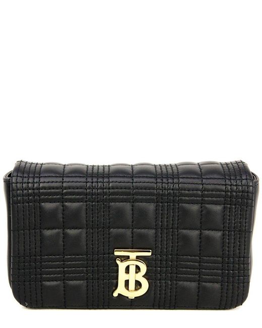 Burberry Black Lola Quilted Lambskin Leather Belt Bag