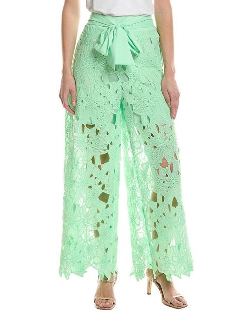 HL Affair Green Floral Lace Pant