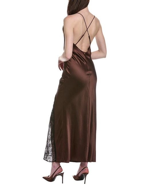 Line & Dot Brown Dalton Lace Insert Dress