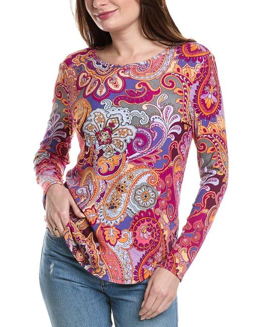 Johnny Was Pink Bee Active Ribbed T-Shirt