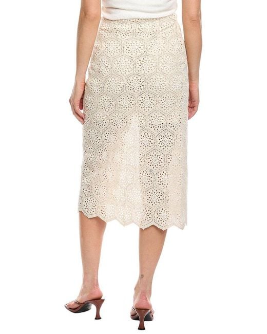 Ba&sh Natural Jupe Gaelle Midi Skirt
