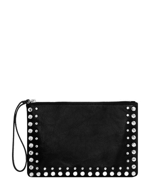 Rebecca Minkoff Black Regal Leather Wristlet