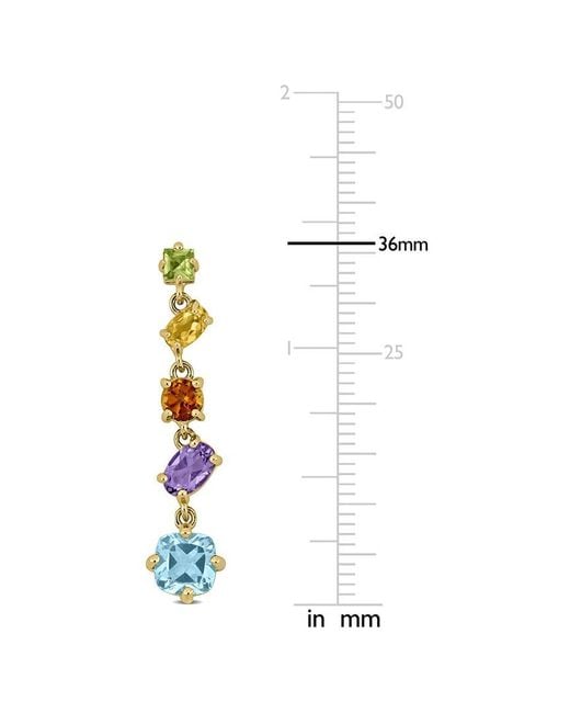 Rina Limor Metallic 4.48 Ct. Tw. Topaz & Citrine & Peridot Earrings