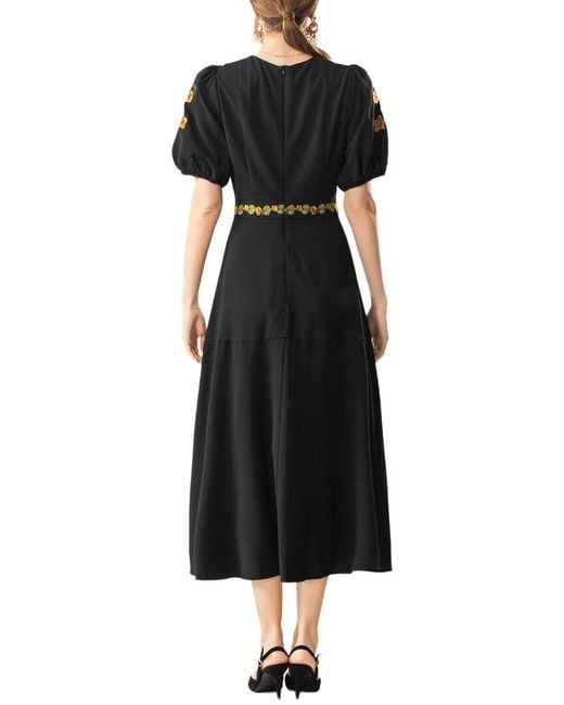 Adele Berto Black Midi Dress