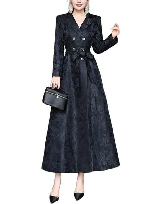BURRYCO Blue Solid Maxi Dress