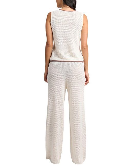 Onia White Linen Tie Front Tank