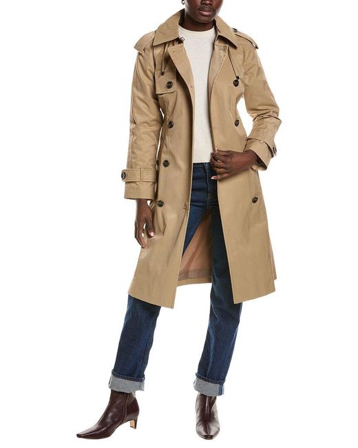 London Fog Natural Long Trench Coat