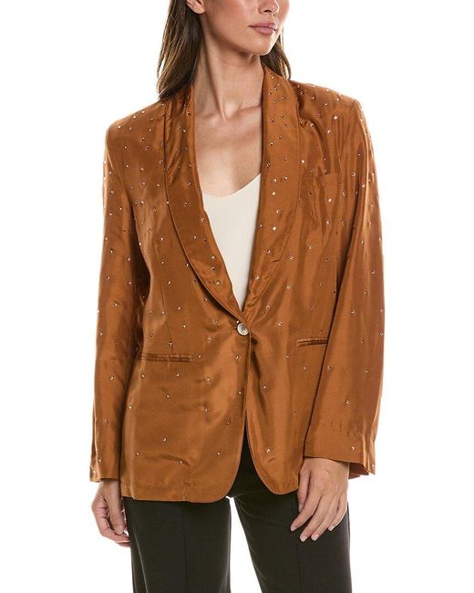 Forte_forte Brown Silk Jacket