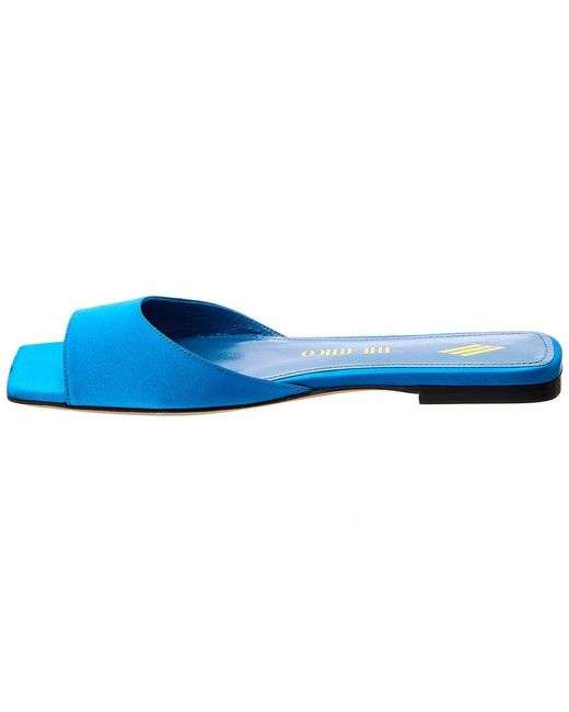 The Attico Blue Devon Satin Sandal