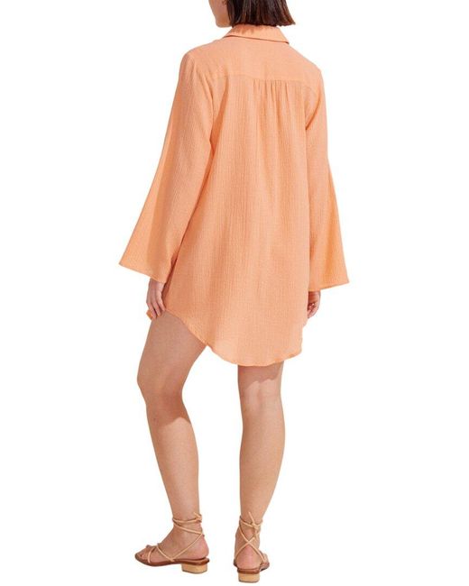 Auguste Orange Maxine Shirt Mini Dress