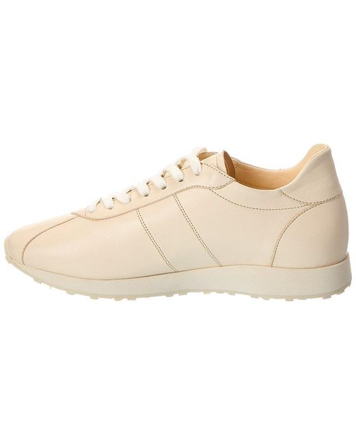 The Row Natural Mica Leather Sneaker