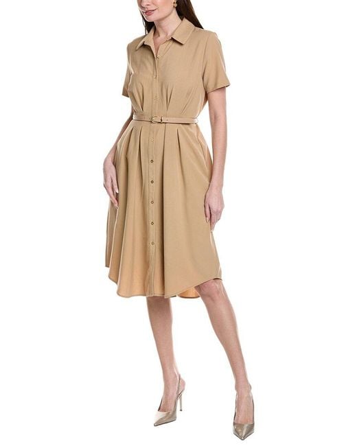Nanette Lepore Natural Short Sleeve Shirt Dress