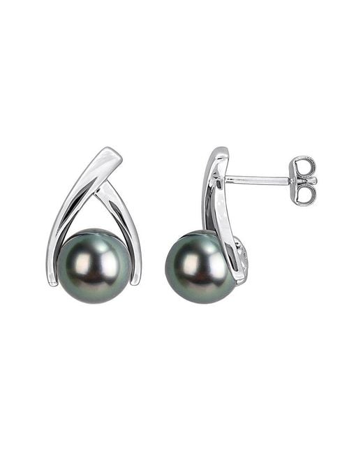 Rina Limor Metallic Pearl 8-8.5Mm Pearl Earrings