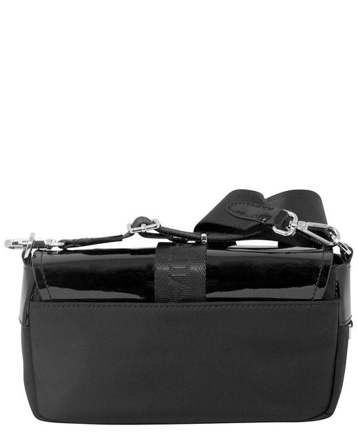 Prada Black Nylon & Patent Leather Pocket Crossbody (Authentic Pre-Owned)